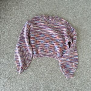 Abound Nordstrom Space Dye Cropped Crew Sweater